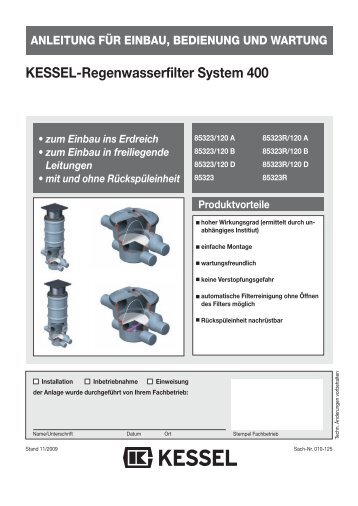 KESSEL-Regenwasserfilter System 400