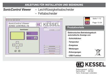 SonicControl Viewer – Leichtflüssigkeitsabscheider ... - Kessel