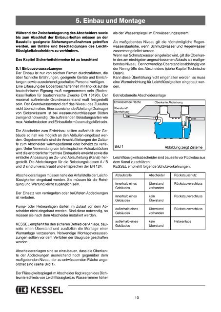 KESSEL - Leichtflüssigkeitsabscheider