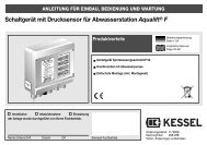 Schaltgerät mit Drucksensor für Abwasserstation Aqualift® F - Kessel