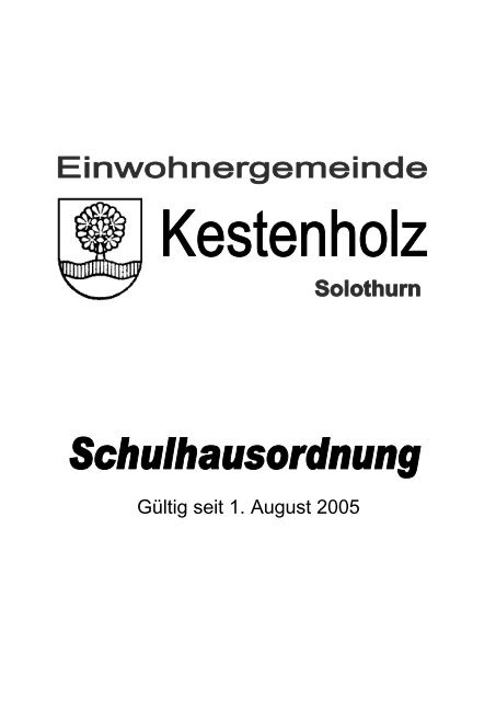 Schulhausordnung