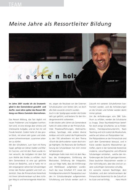 Heft Schulspuren 2012/2013 Nr. 5 - Gemeinde Kestenholz