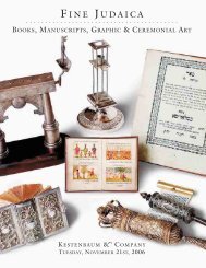 FINE JUDAICA - Kestenbaum & Company