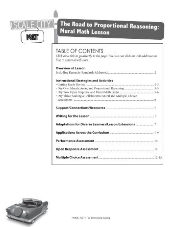 SCALE CITY The Road to Proportional Reasoning: Mural ... - KET