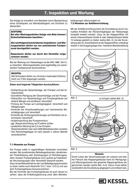 KESSEL-Hebeanlage Aqualift€F (400V) für ... - Kessel Design