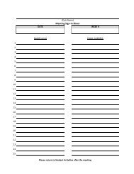 Attendance Sheet Template