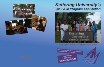 Kettering University's 2013 AIM Program Application