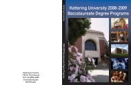 2008-2009 Undergraduate Catalog - Kettering University