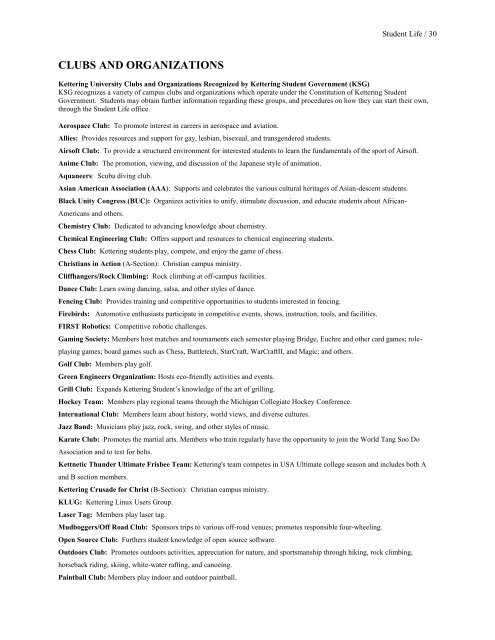2012-2013 Undergraduate Catalog.pdf - Kettering University
