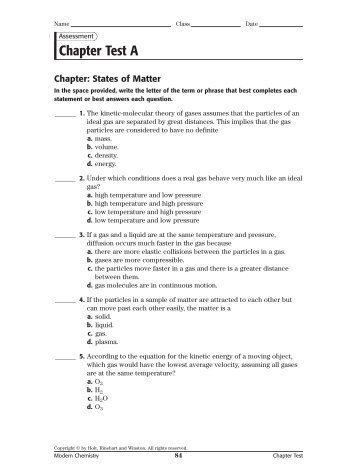 Chapter Test A