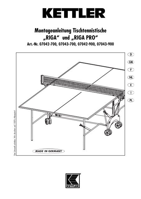 Assembly Manual - Kettler canada