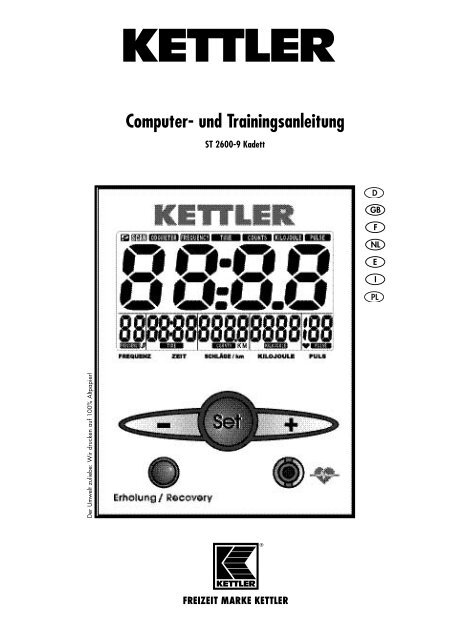 Odysseus Voorlopige ethiek Computer Manual - Kettler USA