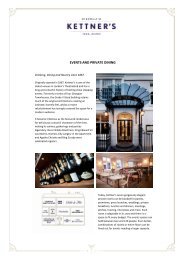 EVENTS AND PRIVATE DINING - Kettner's