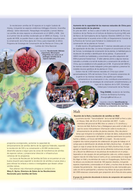 MSBP: marcando la diferencia en las Comunidades - Royal Botanic ...