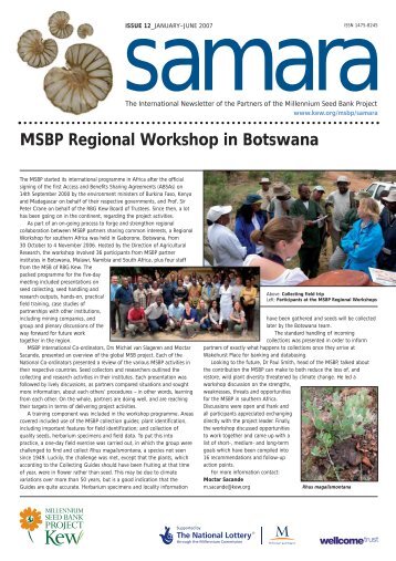 MSBP Regional Workshop in Botswana - Royal Botanic Gardens, Kew