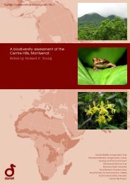 A biodiversity assessment of the Centre Hills, Montserrat. Durrell ...