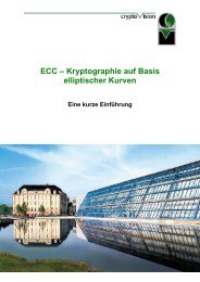 ECC – Kryptographie auf Basis elliptischer Kurven - CV Cryptovision ...