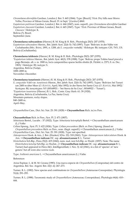 Checklist of Bolivian Compositae - Royal Botanic Gardens, Kew