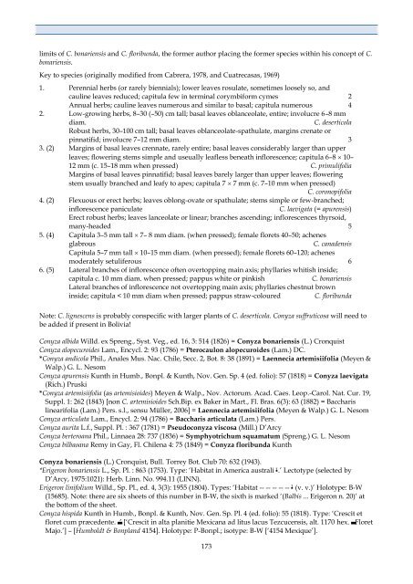 Checklist of Bolivian Compositae - Royal Botanic Gardens, Kew