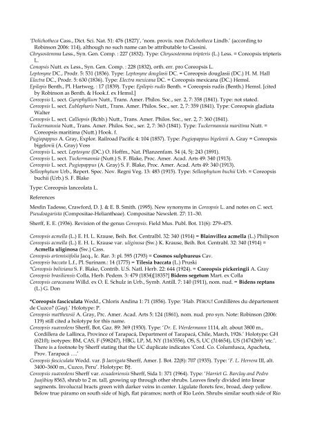 Checklist of Bolivian Compositae - Royal Botanic Gardens, Kew