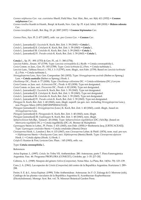 Checklist of Bolivian Compositae - Royal Botanic Gardens, Kew