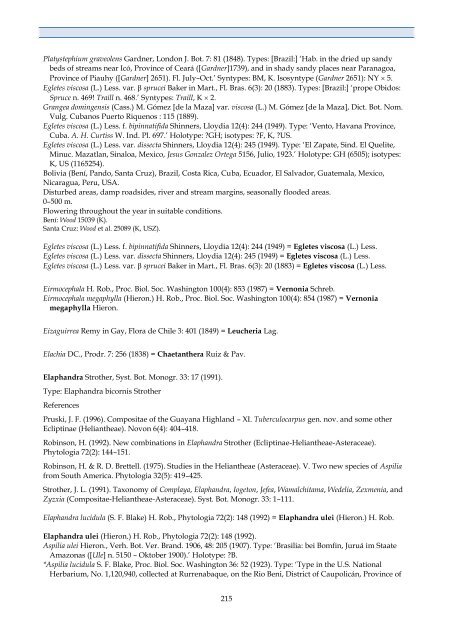 Checklist of Bolivian Compositae - Royal Botanic Gardens, Kew