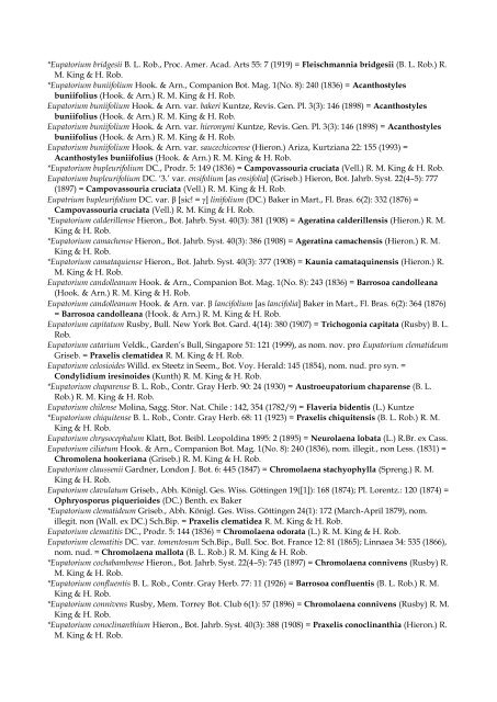 Checklist of Bolivian Compositae - Royal Botanic Gardens, Kew