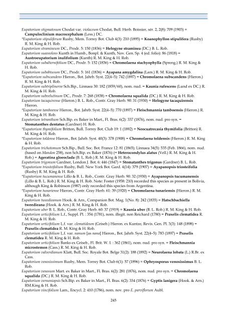 Checklist of Bolivian Compositae - Royal Botanic Gardens, Kew