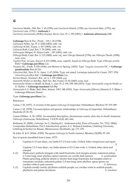 Checklist of Bolivian Compositae - Royal Botanic Gardens, Kew