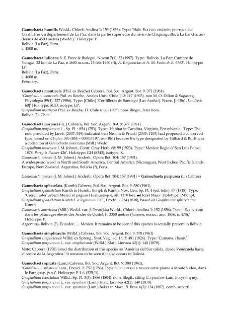 Checklist of Bolivian Compositae - Royal Botanic Gardens, Kew