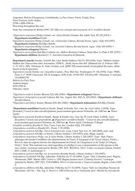 Checklist of Bolivian Compositae - Royal Botanic Gardens, Kew