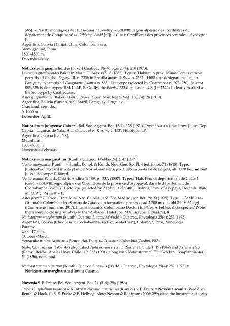 Checklist of Bolivian Compositae - Royal Botanic Gardens, Kew