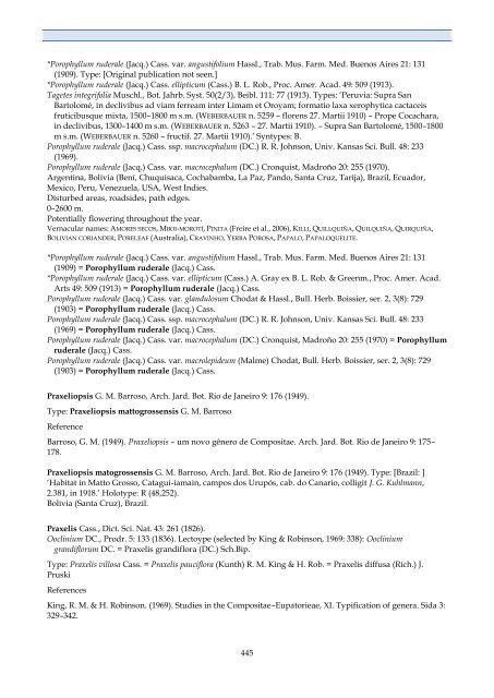 Checklist of Bolivian Compositae - Royal Botanic Gardens, Kew