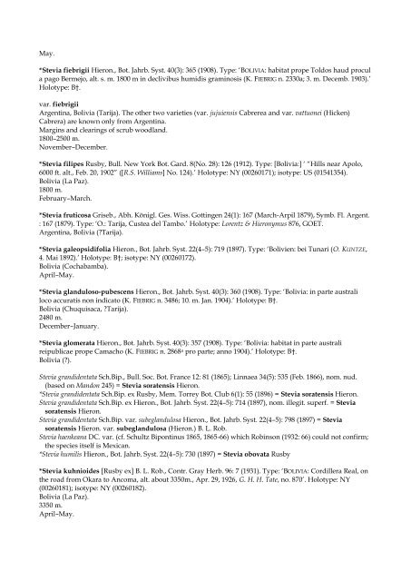 Checklist of Bolivian Compositae - Royal Botanic Gardens, Kew