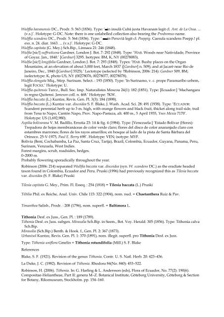 Checklist of Bolivian Compositae - Royal Botanic Gardens, Kew