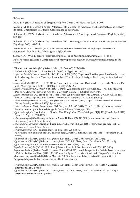 Checklist of Bolivian Compositae - Royal Botanic Gardens, Kew