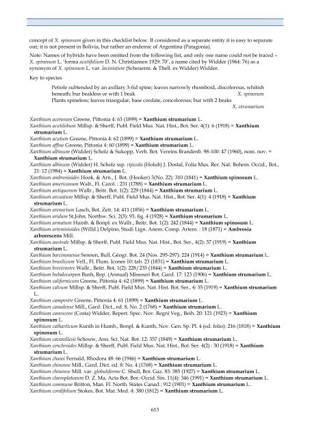 Checklist of Bolivian Compositae - Royal Botanic Gardens, Kew