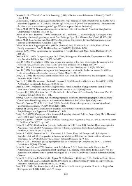 Checklist of Bolivian Compositae - Royal Botanic Gardens, Kew