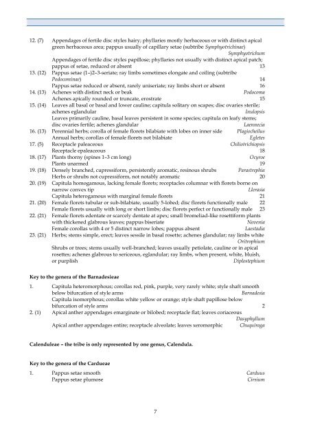 Checklist of Bolivian Compositae - Royal Botanic Gardens, Kew