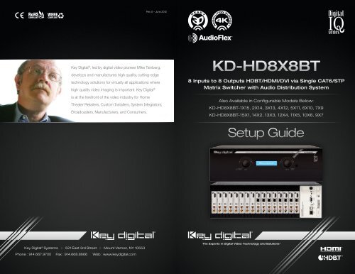 KD-HD8X8BT - Key Digital