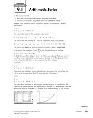 Lesson 9.1 â¢ Arithmetic Series - Keymath.com