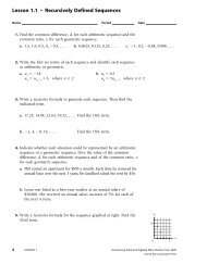 Lesson 1.1 â¢ Recursively Defined Sequences - Keymath.com