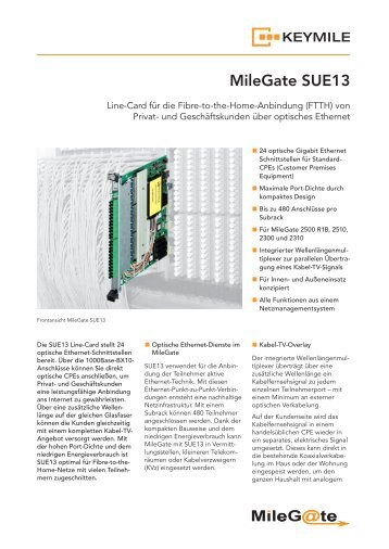 Datenblatt MileGate SUE13 - KEYMILE