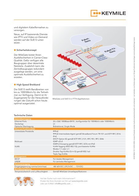 Datenblatt MileGate SUE13 - KEYMILE