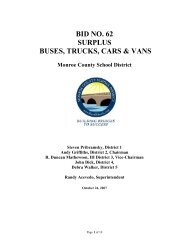 bid no. 62 surplus buses, trucks, cars & vans - Monroe County ...