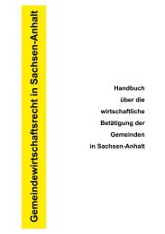 Handbuch Ã¼ber die wirtschaftliche BetÃ¤tigung der ... - Sachsen-Anhalt