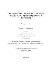 Az idegrendszeri dinamika modell alapÃº vizsgÃ¡lata: az egyedi ... - Kfki
