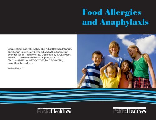 Food Allergies and Anaphylaxis - KFL&A Public Health