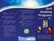 Quit smoking Programs - KFL&A Public Health