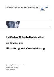 Leitfaden Sicherheitsdatenblatt Einstufung und Kennzeichnung